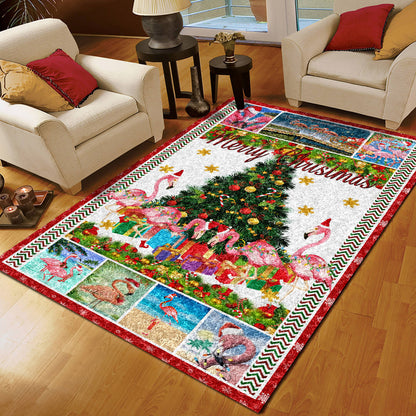 Merry Christmas, Flamingo CL11100041MDR Rug