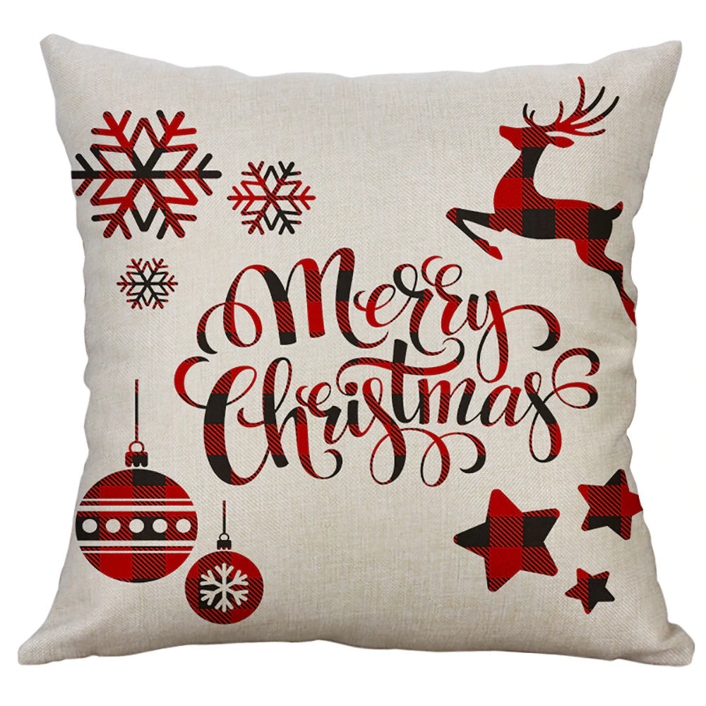Merry Christmas Reindeer Decoration CLP1810039P Throw Pillow Covers