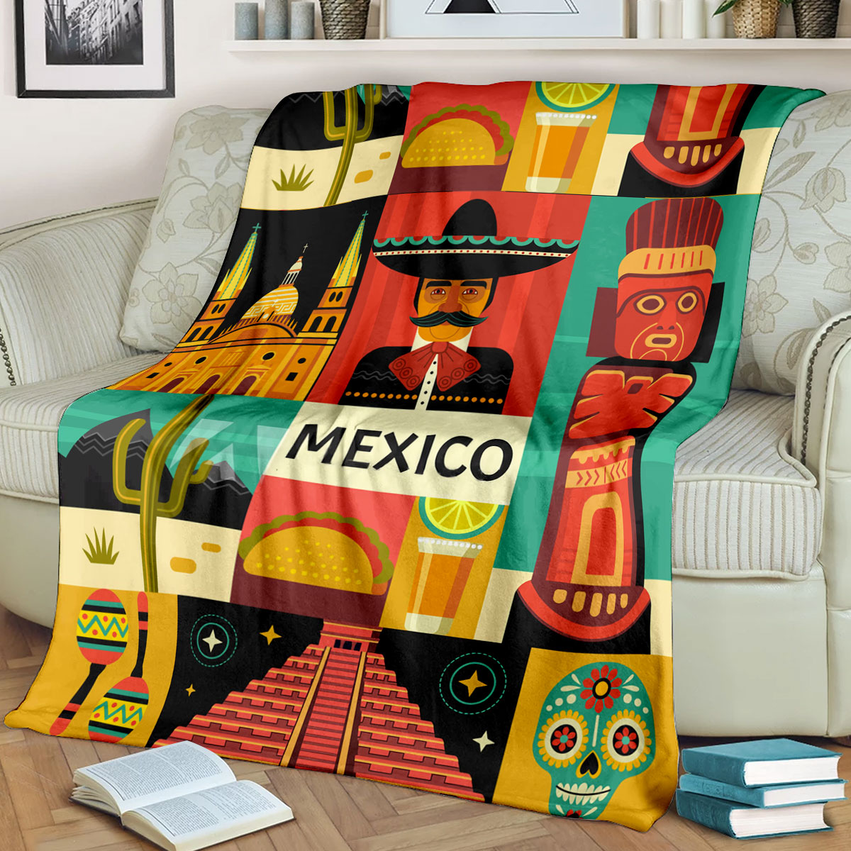 Mexican Culture Sherpa Fleece Blanket ND131007