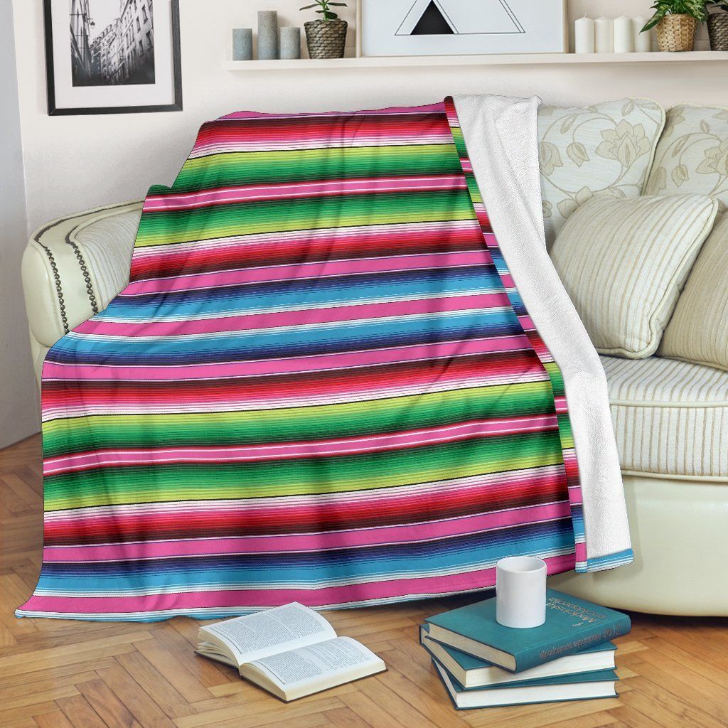 Mexican Baja Serape CL12100765MDF Sherpa Fleece Blanket