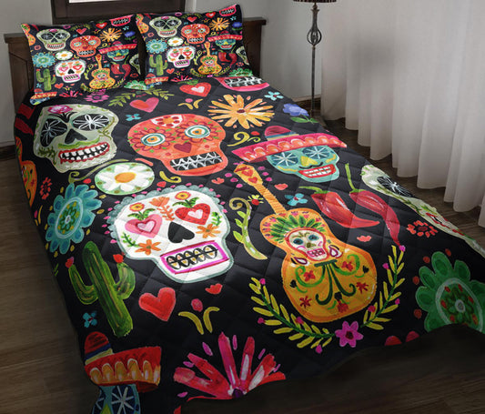 Mexican Skull Quilt Bedding Set ND200907