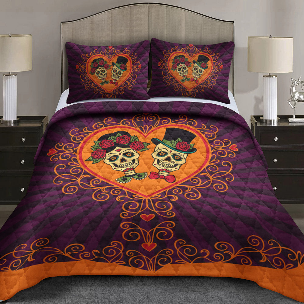 Mexican Sugar Skull Quilt Bedding Set ND180908