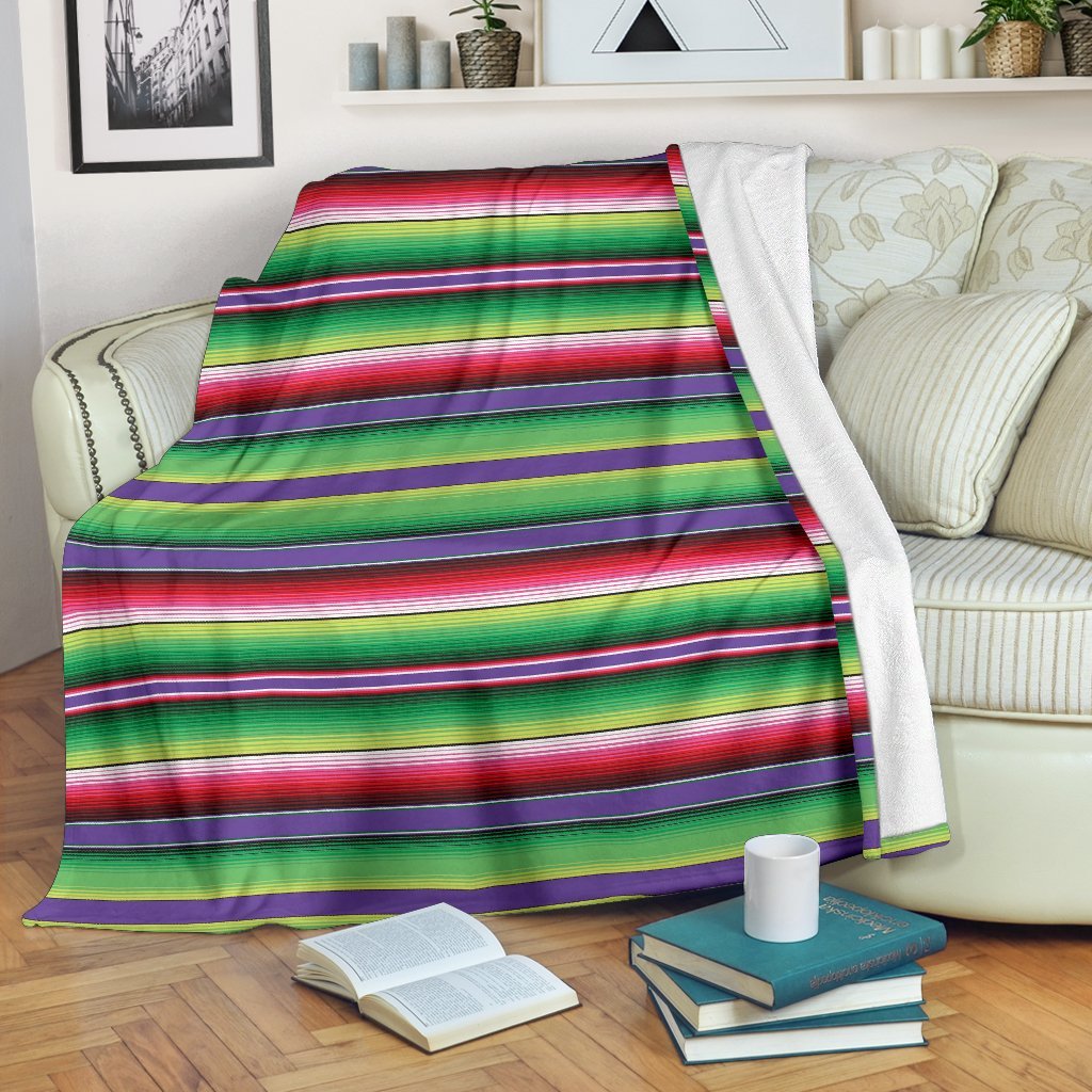Mexican Serape Baja CL12100766MDF Sherpa Fleece Blanket