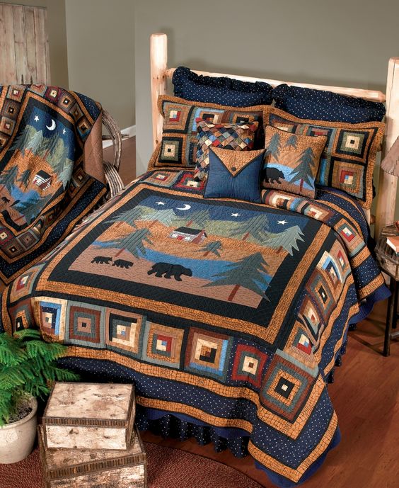 Midnight Bear Quilt Bedding Set CLH1409009