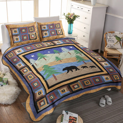 Midnight Bear CLA16110556B Quilt Bedding Set