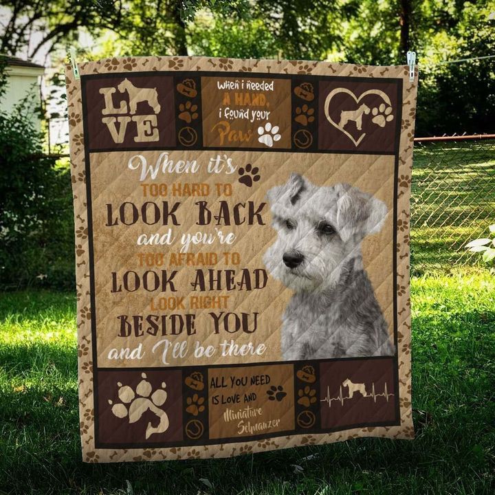 Miniature Schnauzer Beside You CLA1712362Q Quilt Blanket