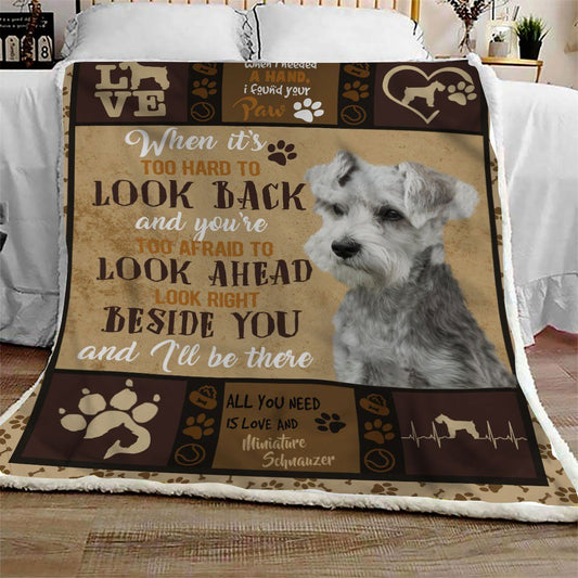 Miniature Schnauzer CL09100151MDF Sherpa Fleece Blanket