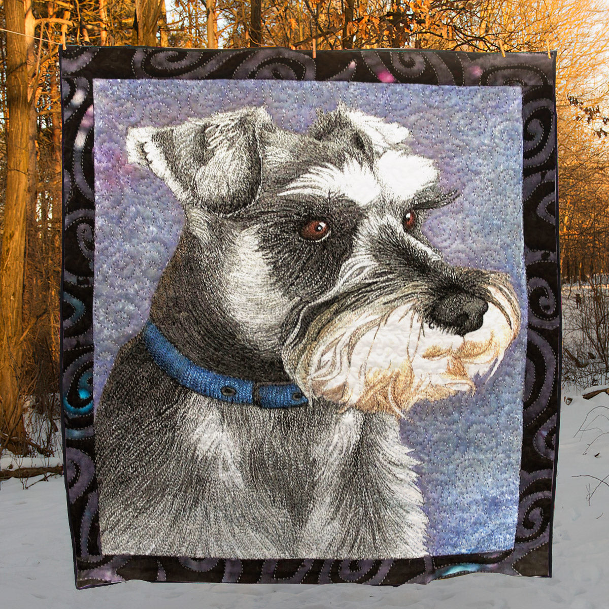 Miniature Schnauzer CLM0211330 Quilt Blanket