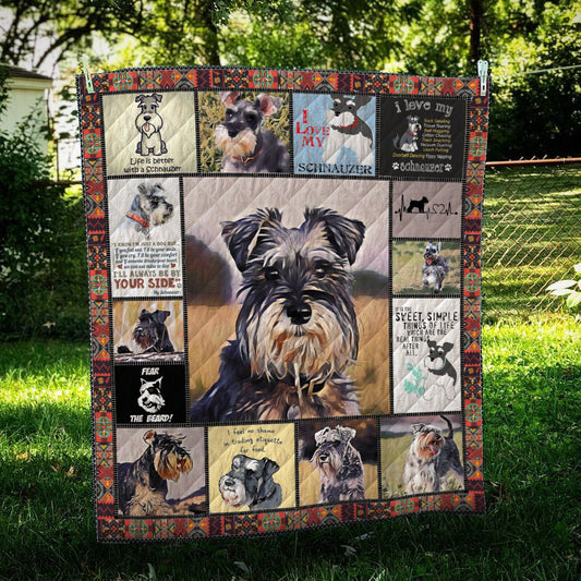 Miniature Schnauzer Sweet CL10100184MDQ Quilt Blanket