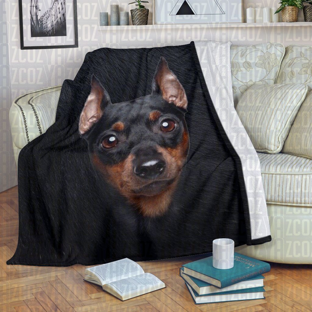 Miniature Pinscher CL21110608MDF Sherpa Fleece Blanket