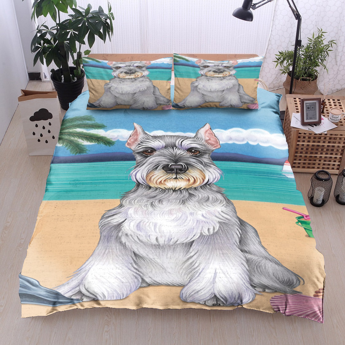 Miniature Schnauzer Beach DV21100190B Bedding Sets