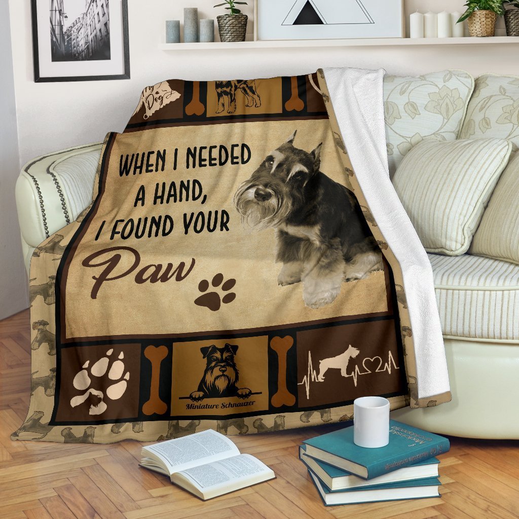 Miniature Schnauzer CL09100154MDF Sherpa Fleece Blanket