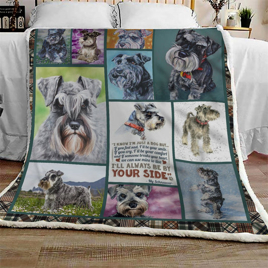 Miniature Schnauzer CL10100186MDF Sherpa Fleece Blanket