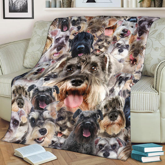 Miniature Schnauzer HM0110107TT Sherpa Fleece Blanket