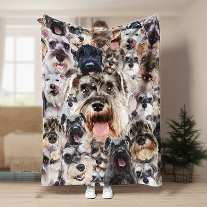 Miniature Schnauzer HM0110107TT Sherpa Fleece Blanket
