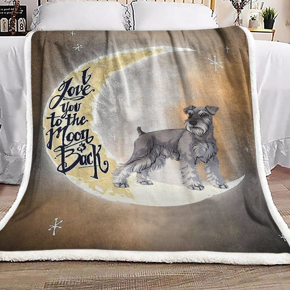 Miniature Schnauzer VD1511052F Sherpa Fleece Blanket
