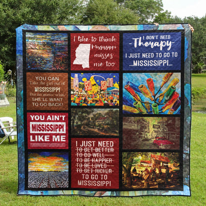 Mississippi CL14100335MDQ Quilt Blanket