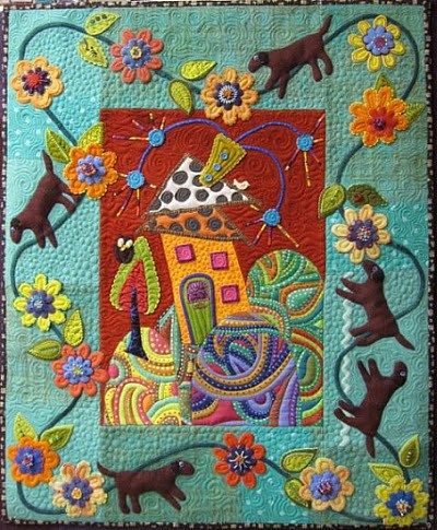 Modern Folk Art CLA0810342Q Quilt Blanket