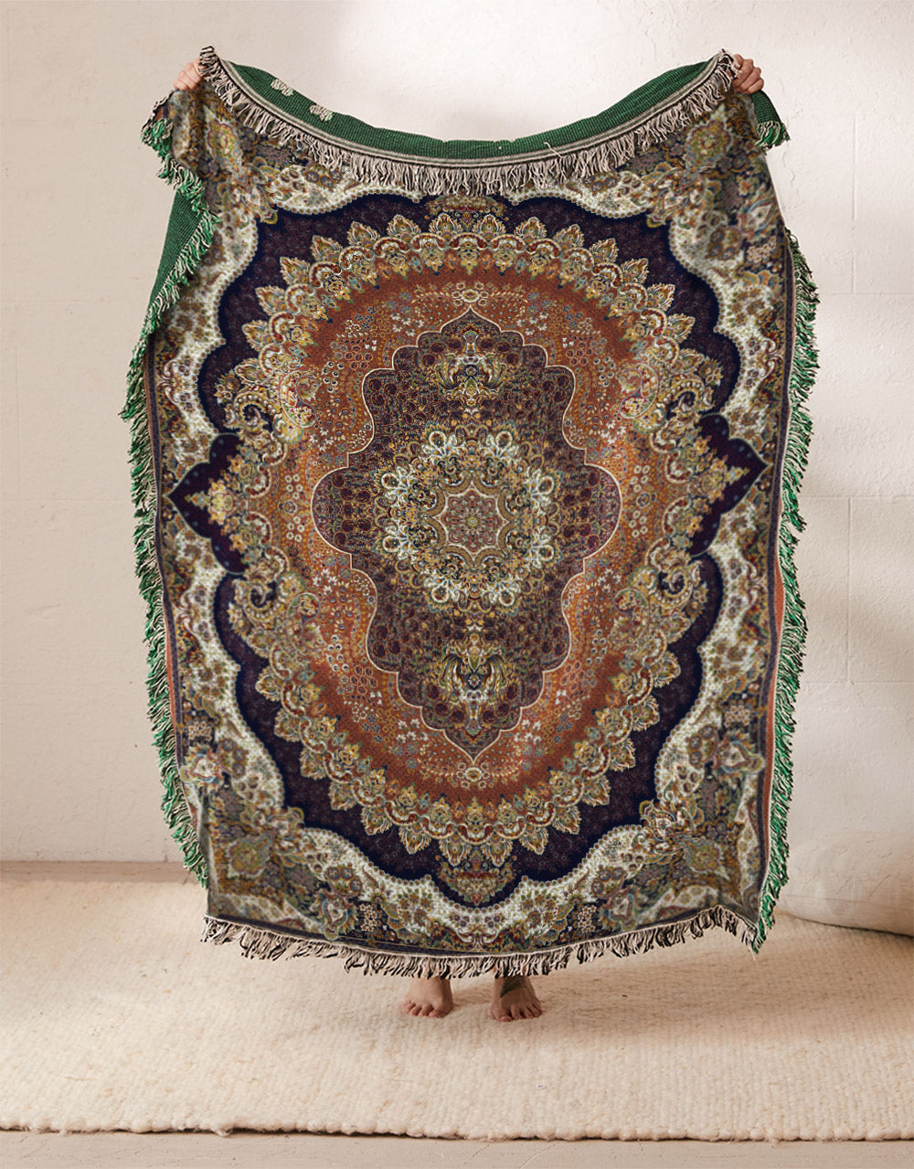Modern Persian Floral DD1710112S Throw Blankets For Sofa