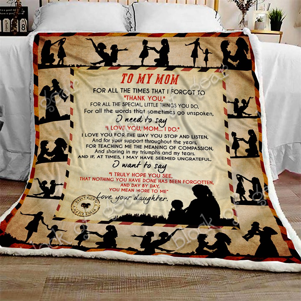 Mom And Daughter CL0210141MDF Sherpa Fleece Blanket