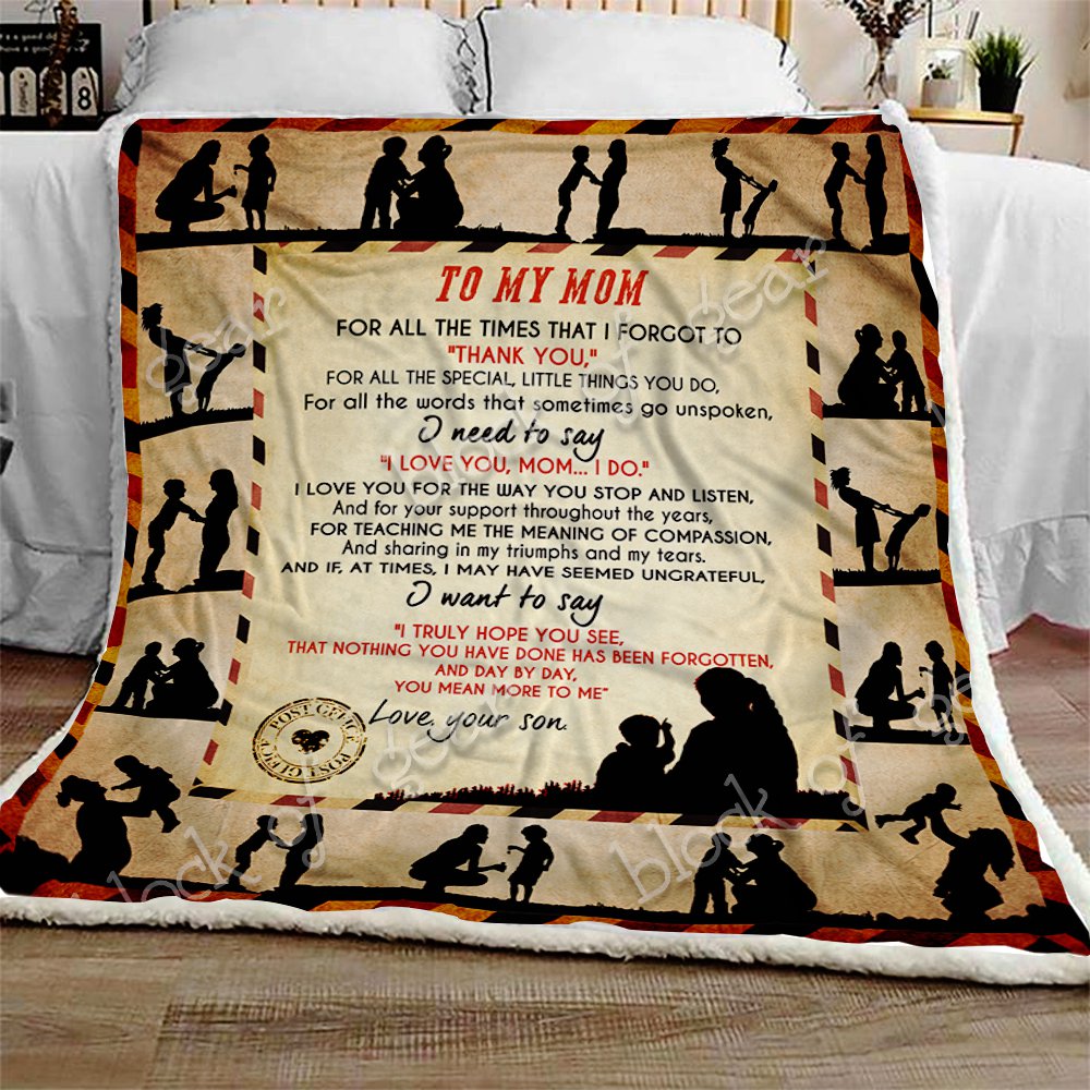 Mom And Son CL0210142MDF Sherpa Fleece Blanket