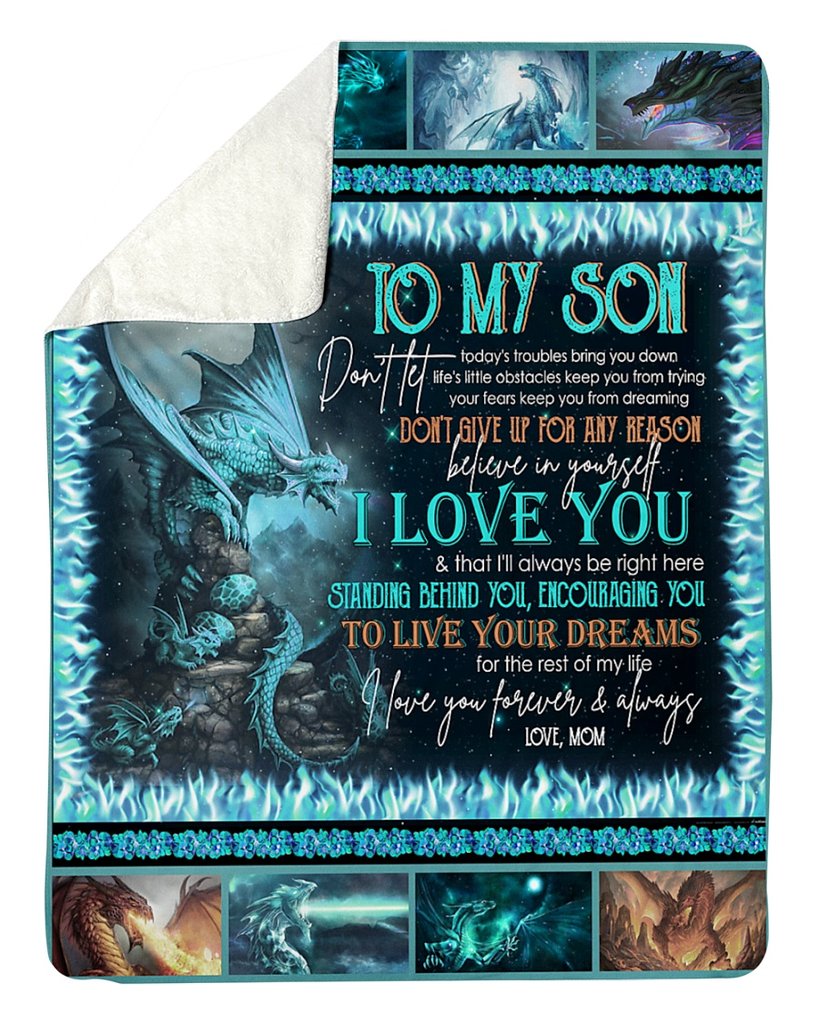 Mom To Son CLM1712308S Sherpa Fleece Blanket