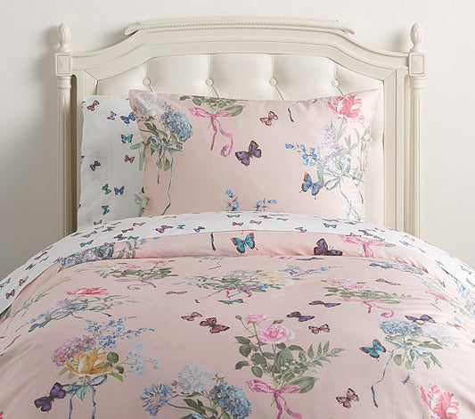Monique Lhuillier Organic Sateen Floral Bouquet CLH0510229B Bedding Sets