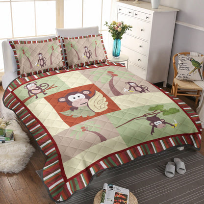 Monkey CLM2709093T Quilt Bedding Set