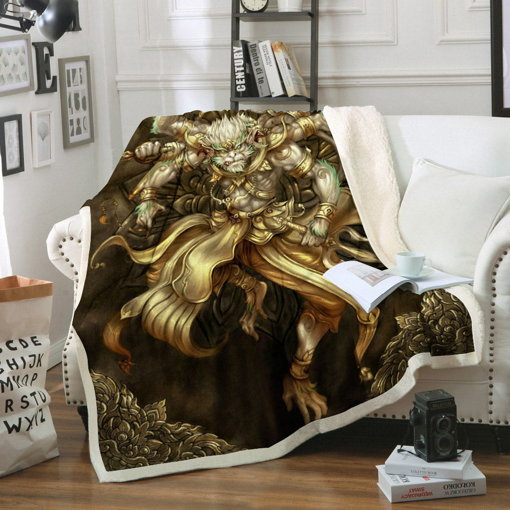 Monkey DD2009123F Sherpa Fleece Blanket