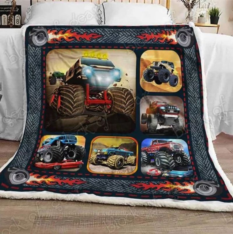 Monster Truck CLH2511318F Sherpa Fleece Blanket
