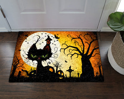 Moon Night Cat HN040910D Non-slip Door mats