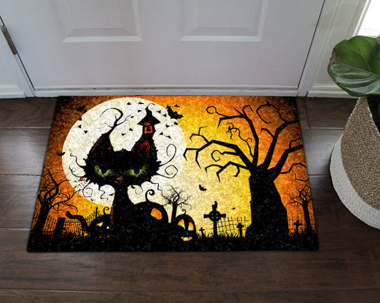 Moon Night Cat HN040910D Non-slip Door mats