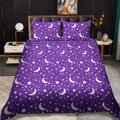 Moon Purple CL12100427MDB Quilt Bedding Set