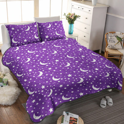 Moon Purple CL12100427MDB Quilt Bedding Set