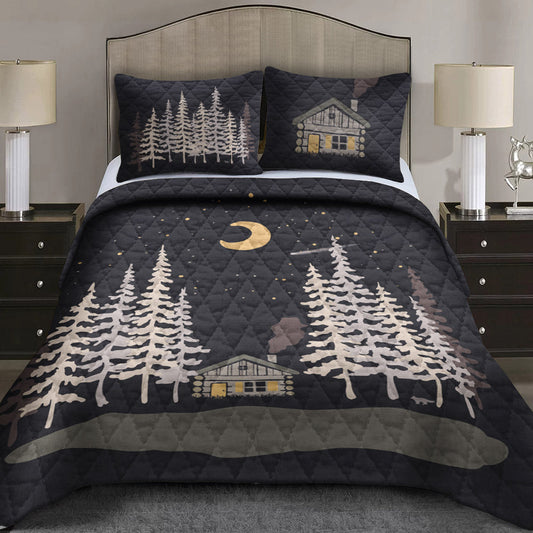 Moonlit Cabin Quilt CLT0410161 Quilt Bedding Set