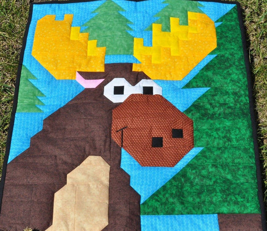 Moose CLA010757 Quilt Blanket