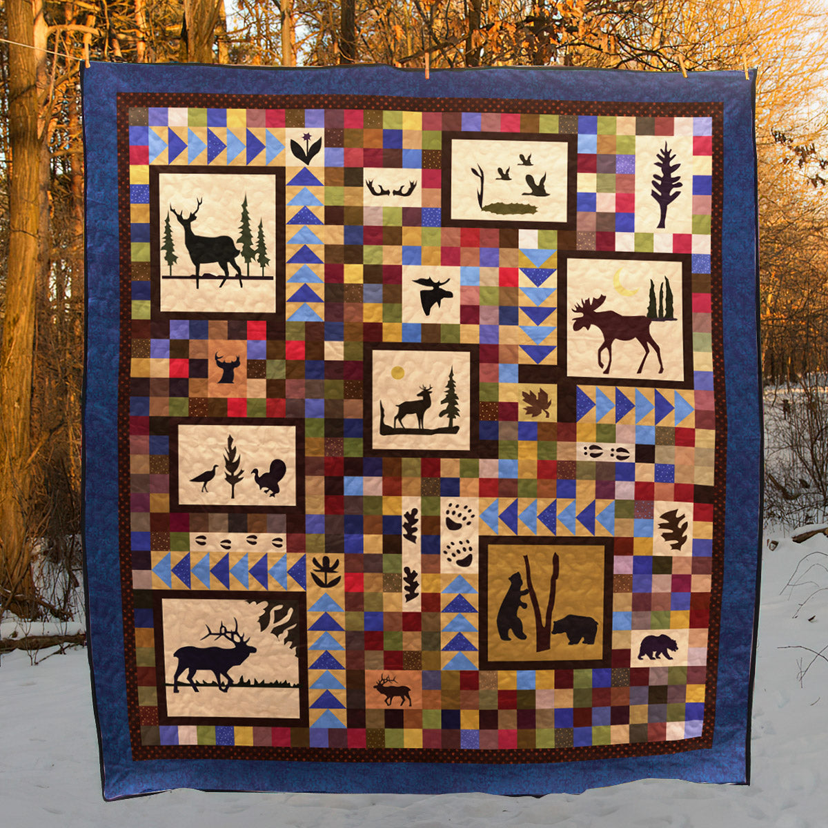 Moose CLA1410434Q Quilt Blanket