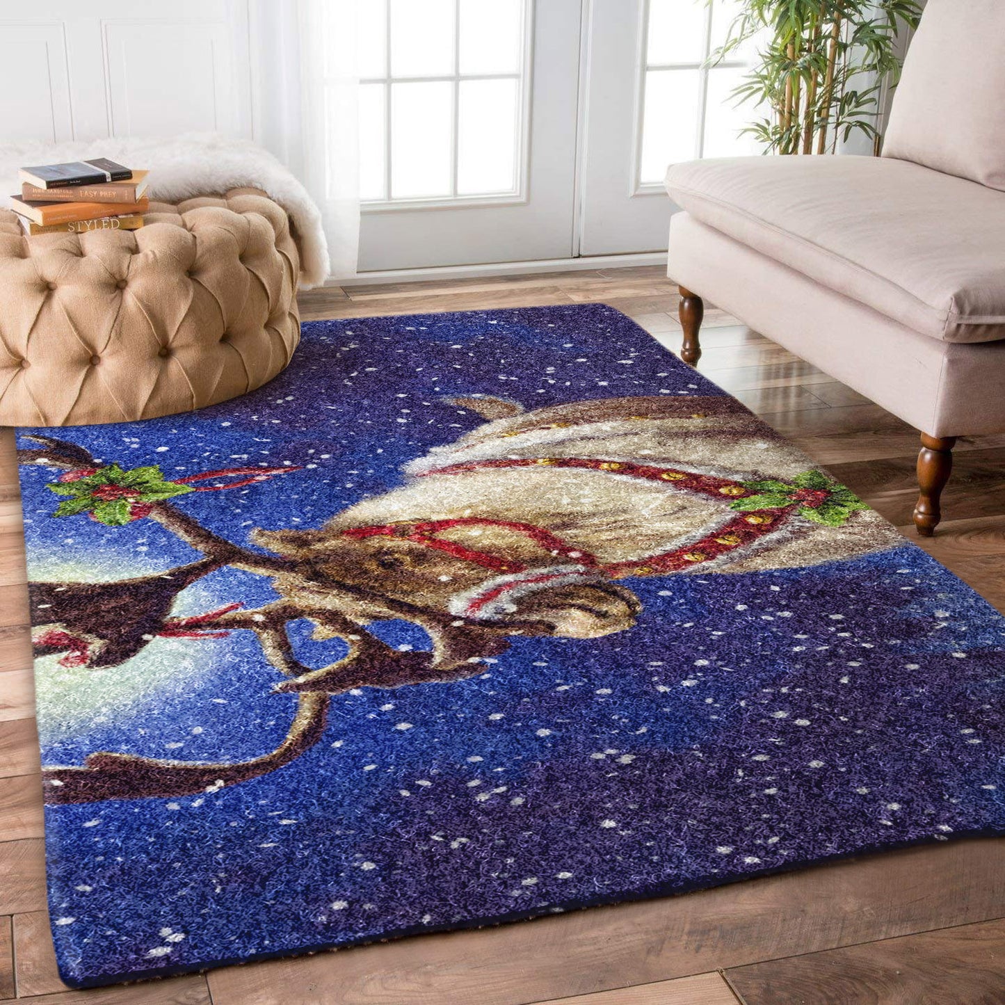 Moose Christmas HN2509098R Rug