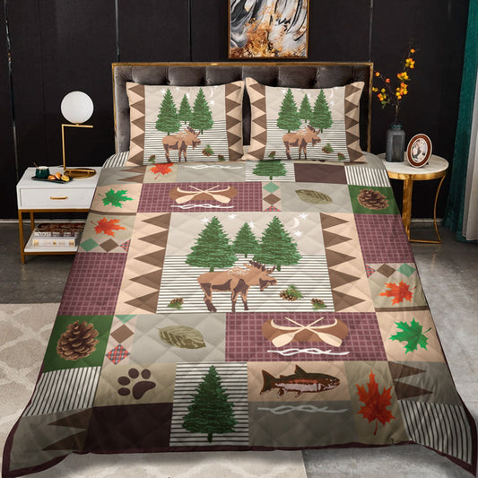 Moose Lodge CLA0511386B Quilt Bedding Set