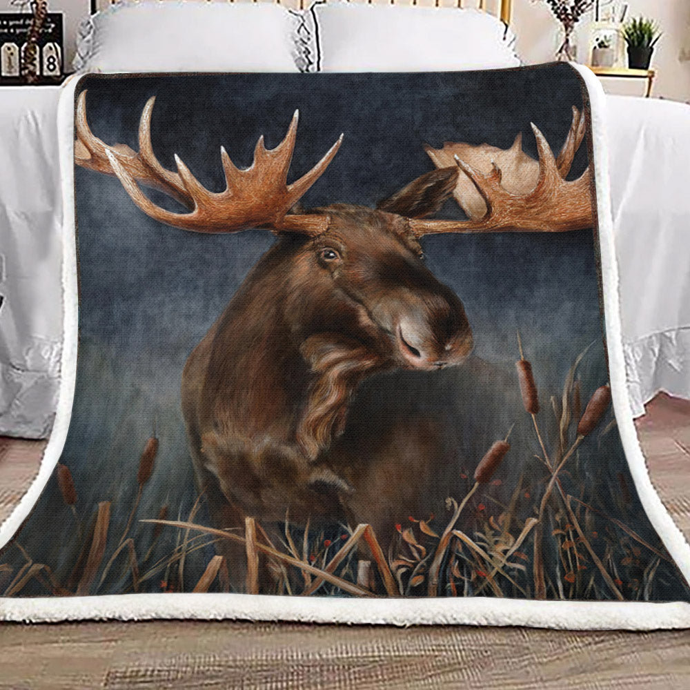 Moose NN2709089TT Sherpa Fleece Blanket