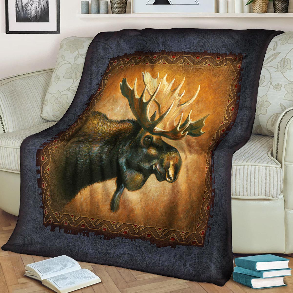 Moose NT051036F Sherpa Fleece Blanket