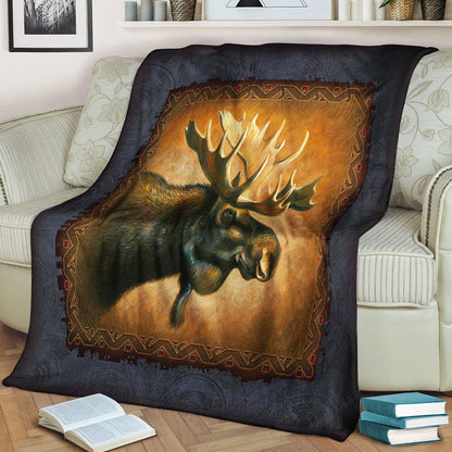 Moose NT051036F Sherpa Fleece Blanket
