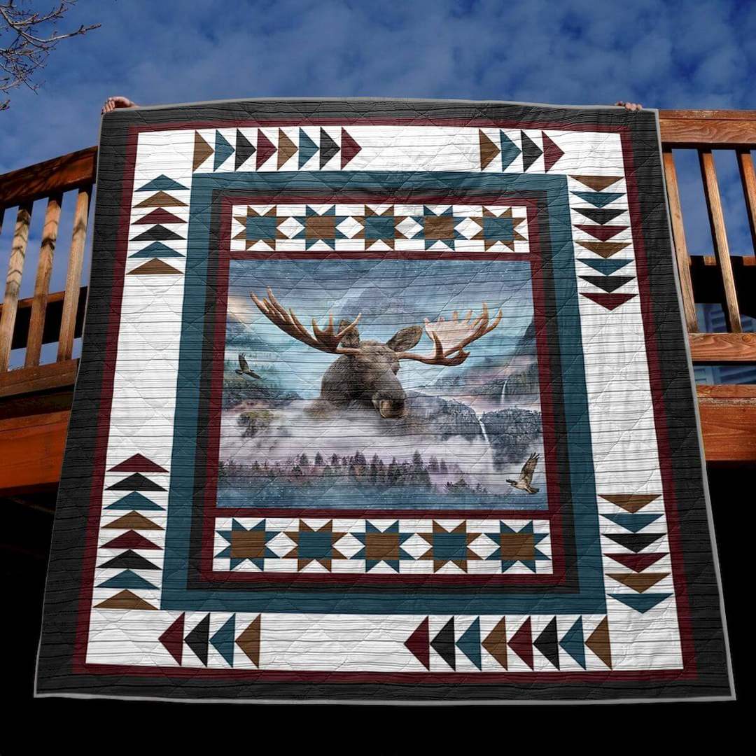 Moose PKD240690 Quilt Blanket