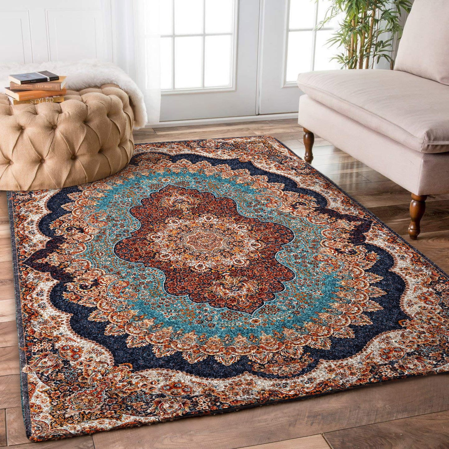Moroccan Boho Floral DD2109174R Rug