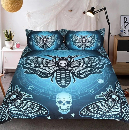 Moth Gothic Skull CLH1410237B Bedding Sets