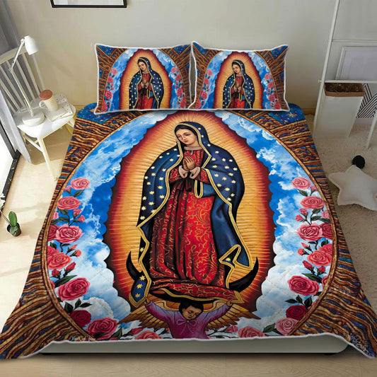 Mother Mary Roses Quilt Bedding Set CLH0909005