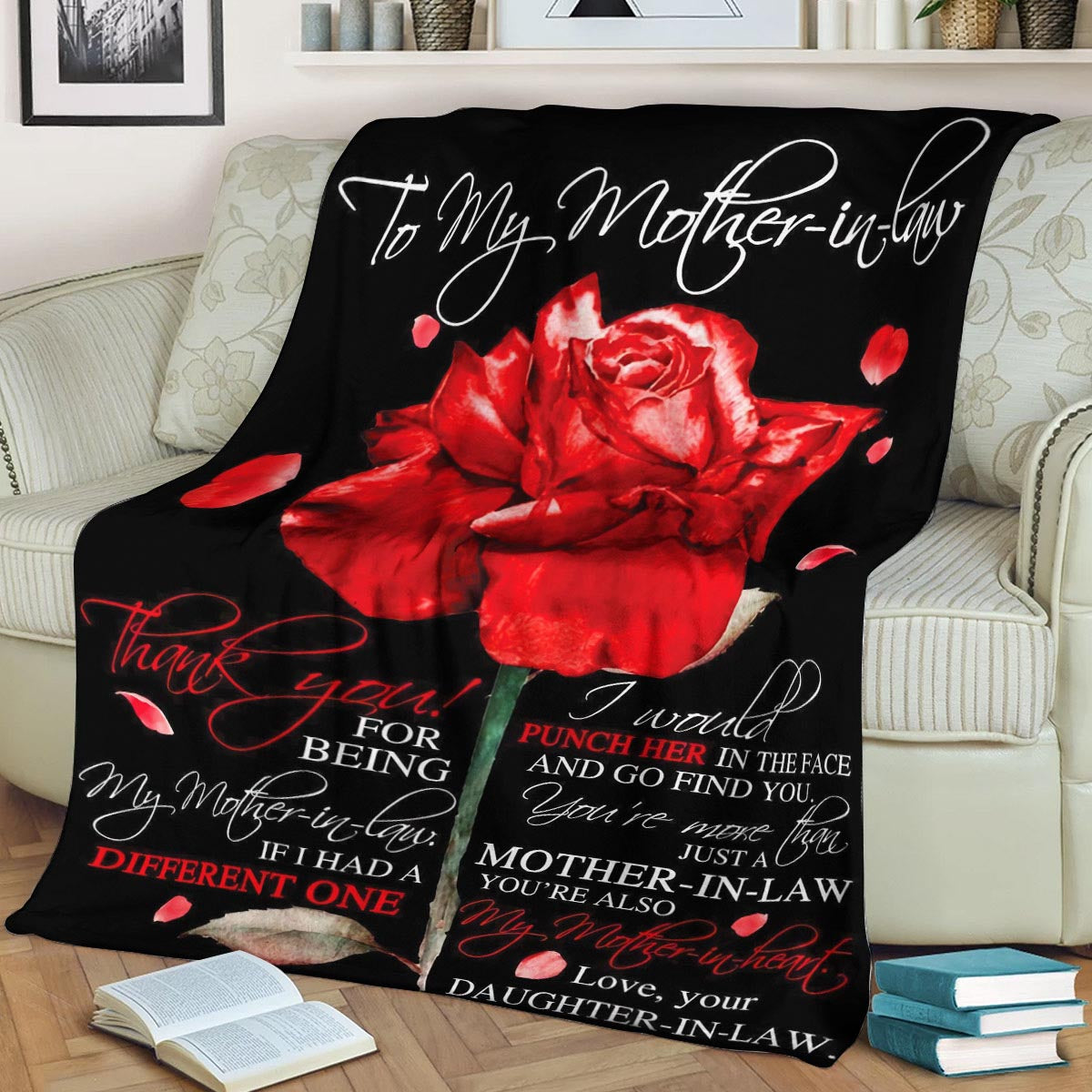 Mother in law Mother in heart CLA1910416F Sherpa Fleece Blanket