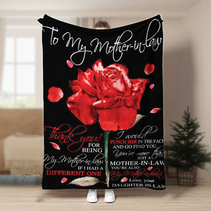 Mother in law Mother in heart CLA1910416F Sherpa Fleece Blanket