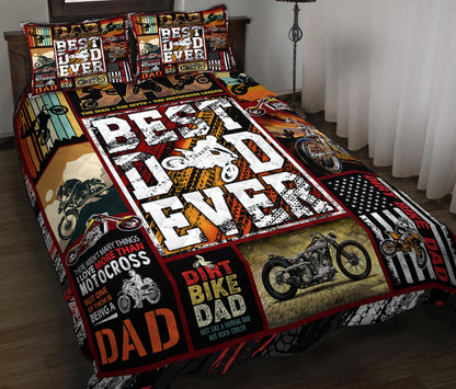 Motocross Dad Best Dad Ever - Happy Father's Day Quilt Bedding Set HN17042309QB