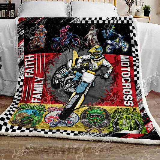 Motocross CL301166MDF Sherpa Fleece Blanket